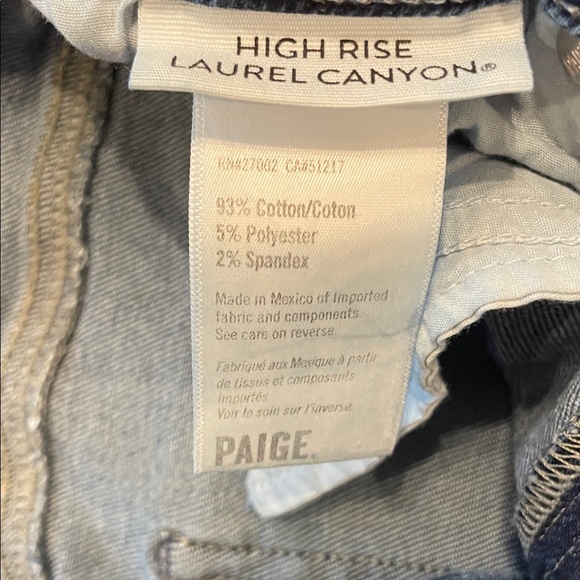 PAIGE High Rise Laurel Canyon Jeans 28 - Picture 5 of 9